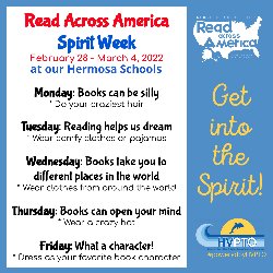 Read Across America - Spirit Week Schedule